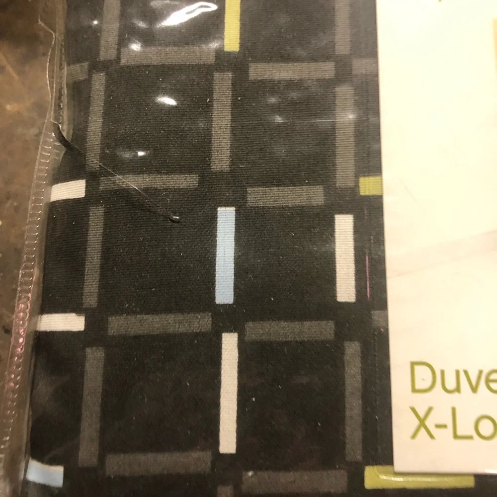 Twin X-Long Duvet Set in Charcoal and Lime